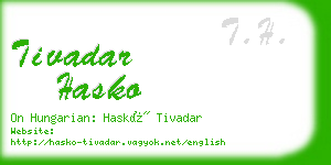 tivadar hasko business card